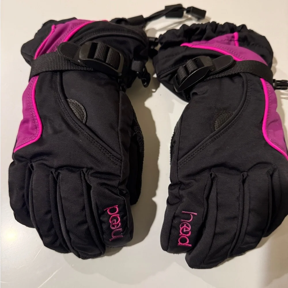 Head Black and Pink Gloves